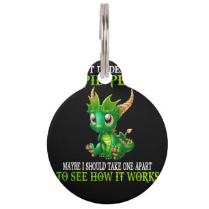 I Don't Understand Stupid People Cute Dragons Love Pet Tag