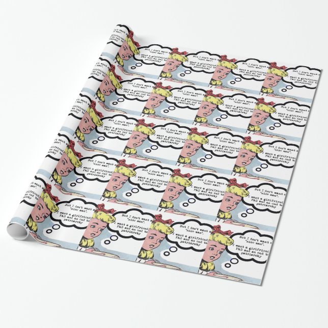 I don't want a "nice man" (feminism) wrapping paper (Unrolled)