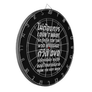 I Don't Want TUK TUK MASSAGE DVD WATCH Thank You Dartboard