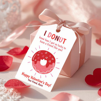 I Donut Know How Lucky Valentine Gift Tag