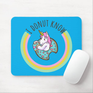 I Donut Know Unicorn Mouse Pad