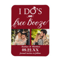 I Do's & Free Booze Modern Wedding Save The Date