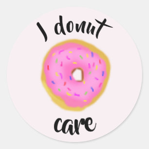 I doughnut care classic round sticker