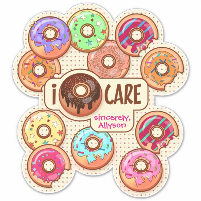 I Doughnut Care Cute Funny Doughnut Sweet Treats L (Front)