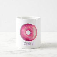 I Doughnut Care Funny Pun Pink Doughnut With Sprin