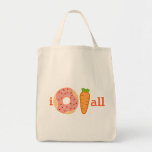 I doughnut carrot all, I do not care at all tote