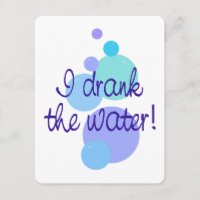 I Drank the Water Pregnancy Announcement
