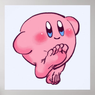 I draw that kirby with feet meme Extremely cursed Poster