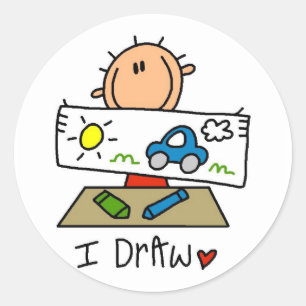 I Draw Tshirts and Gifts Classic Round Sticker