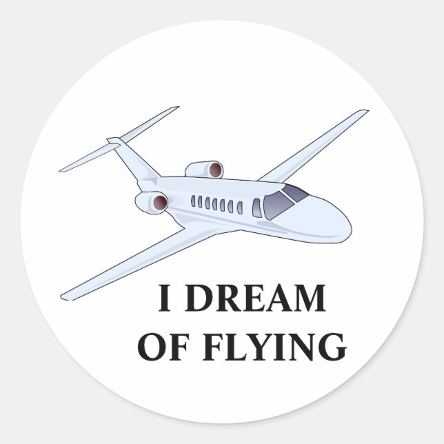 I DREAM OF FLYING STICKER (Front)