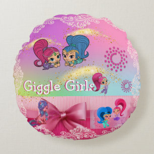 I Dream of Jeannie Giggle Girls Round Pillow