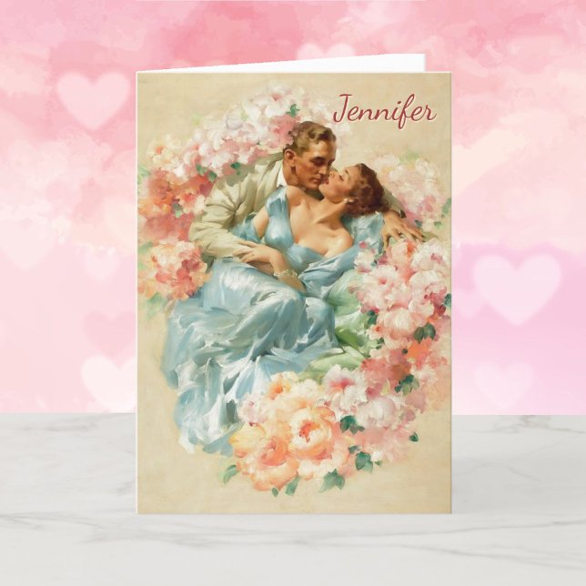 I Dream of You Personalize Name Valentine's Day Holiday Card (Creator Uploaded)