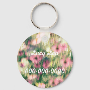 I Dreamed of Coneflowers in Pink Keychain