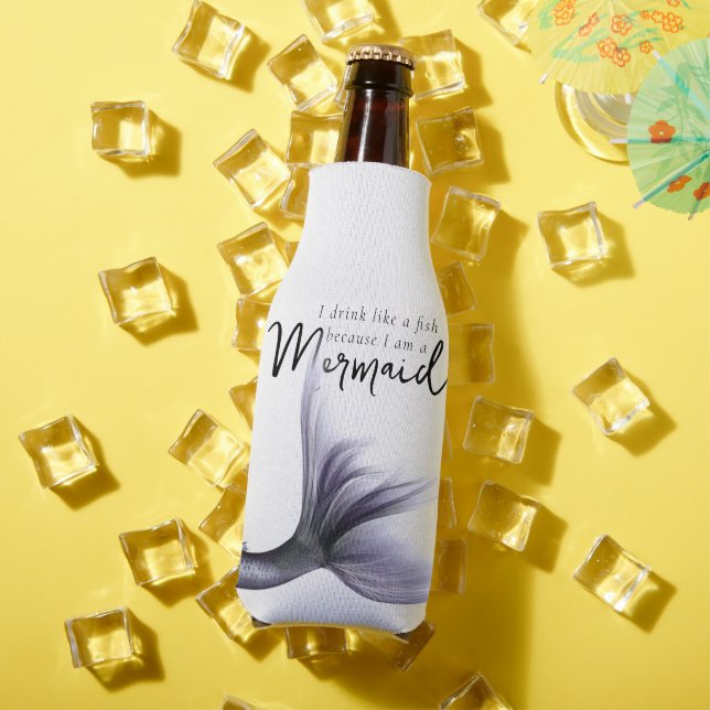 I Drink Like a Fish Because Im a Mermaid | Purple Bottle Cooler (In Situ Summer)