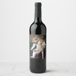 I drink, therefore I am! Wine Label