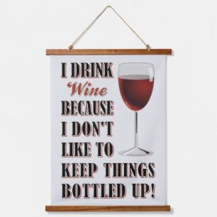 I DRINK WINE... HANGING TAPESTRY