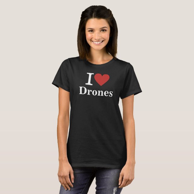 I ❤️ Drones CUSTOM Women's T-Shirt (Front Full)