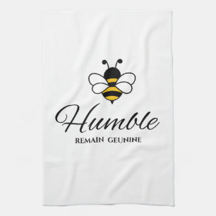 I DRY MY BEST BEE HUMBLE white buzzing Kitchen Towel