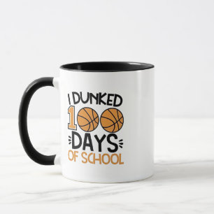I Dunked 100 Days of School Basketball Player  Mug