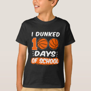 I dunked 100 days of school basketball T-Shirt