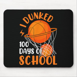 I Dunked 100 Days Of School Sketll 100 Days Smarte Mouse Pad