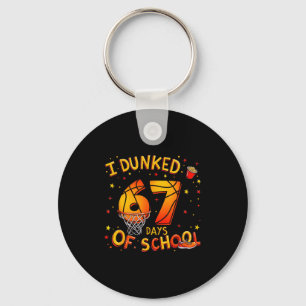 I Dunked 67 Days Of School Basketball Boys Kids  Keychain