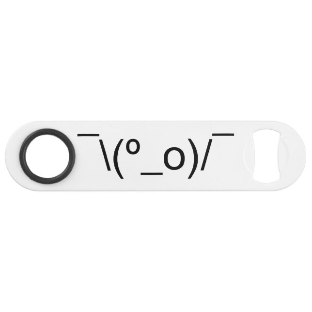 I Dunno LOL ¯\(º_o)/¯ Emoticon Japanese Kaomoji Bar Key (Front (Horizontal))