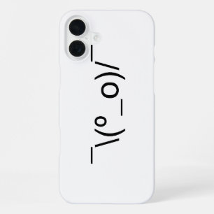 I Dunno LOL ¯\(º_o)/¯ Emoticon Japanese Kaomoji iPhone 16 Plus Case