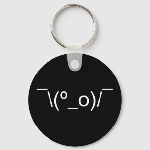 I Dunno LOL ¯\(º_o)/¯ Emoticon Japanese Kaomoji Keychain