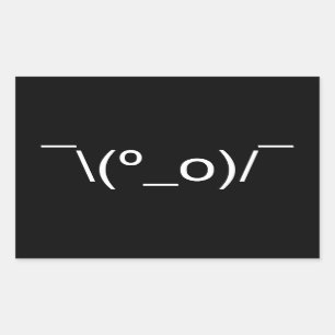 I Dunno LOL ¯\(º_o)/¯ Emoticon Japanese Kaomoji Sticker