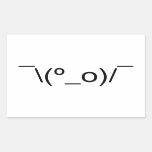 I Dunno LOL ¯\(º_o)/¯ Emoticon Japanese Kaomoji Sticker