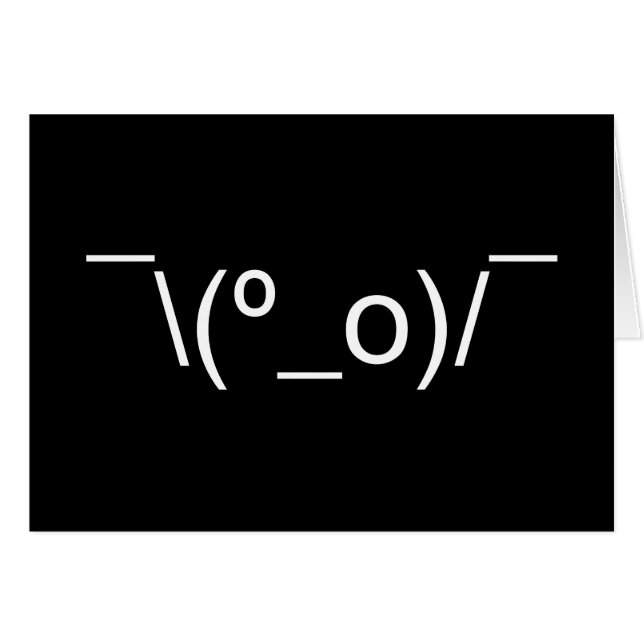 I Dunno LOL\\(º_o)/° Emoticon Japonais Kaomoji (Devant horizontal)