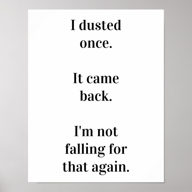 I dusted once poster (Front)
