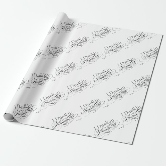 I Dwell in Possibility - Emily Dickinson Quote Wrapping Paper (Unrolled)