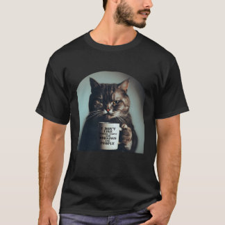 I E Morning People And Mornings And People Cat T-Shirt
