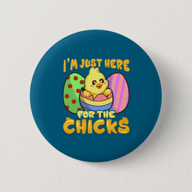 I Easter Day Egg M Here 2 Inch Round Button (Front)
