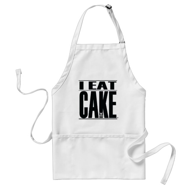 I EAT CAKE apron white from Krause Confections (Front)