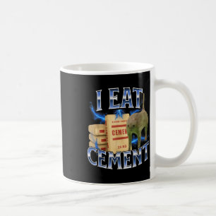 I Eat Cement Cursed Cat Funny Oddly Specific Meme  Coffee Mug