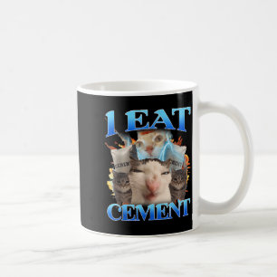 I Eat Cement Funny Cat Meme Men Women Kids Humor  Coffee Mug