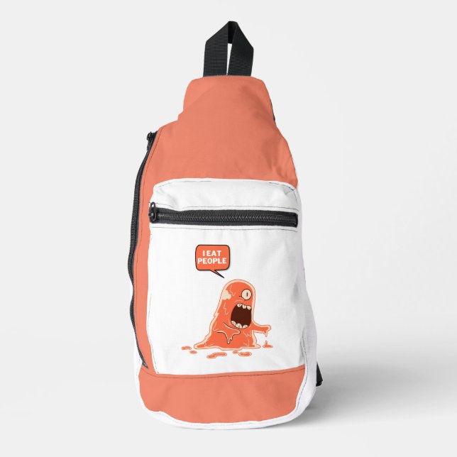 i eat people sling bag (Front)