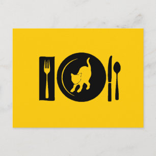 I eat ... postcard