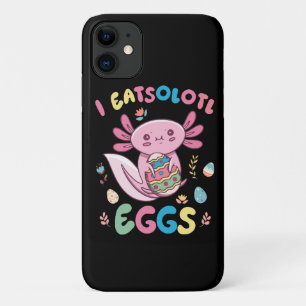 I Eatsolotl Eggs Rabbit Axolotl Bunny Easter iPhone 11 Case