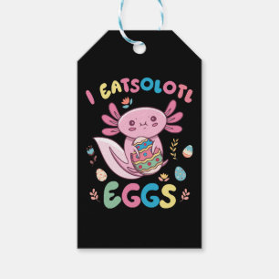 I Eatsolotl Eggs Rabbit Axolotl Bunny Easter Gift Tags