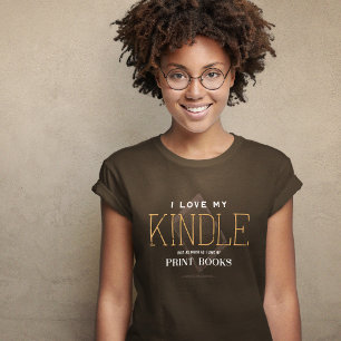 I Emotionally Support Both Kindle and Print Books T-Shirt