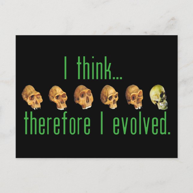 I Evolved Postcard (Front)