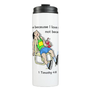 I exercise because I love my body customizable Thermal Tumbler