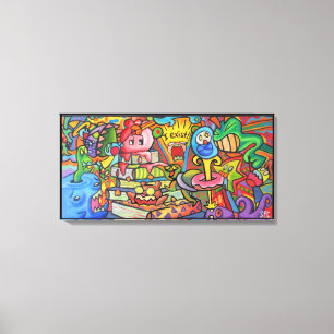 I Exist By Squid Fear City (2.5) Canvas Print