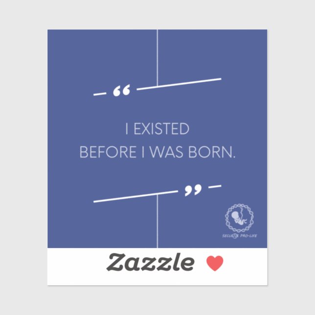 I existed before I was born (Sheet)