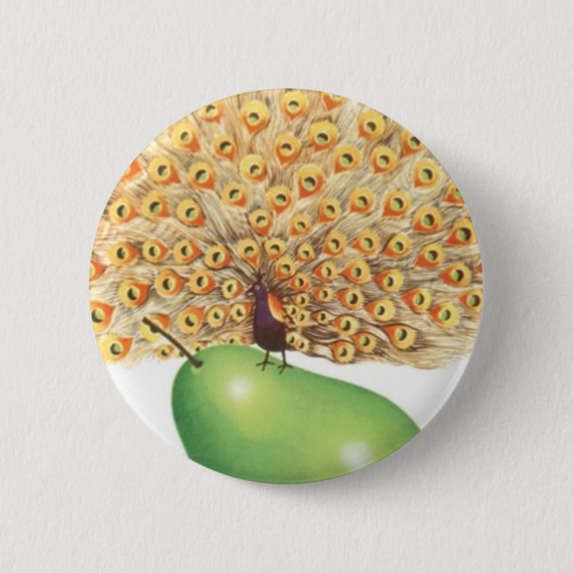 I Fancy Pears 2 Inch Round Button (Front)