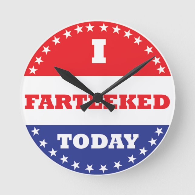 I Fartleked Today Round Clock (Front)